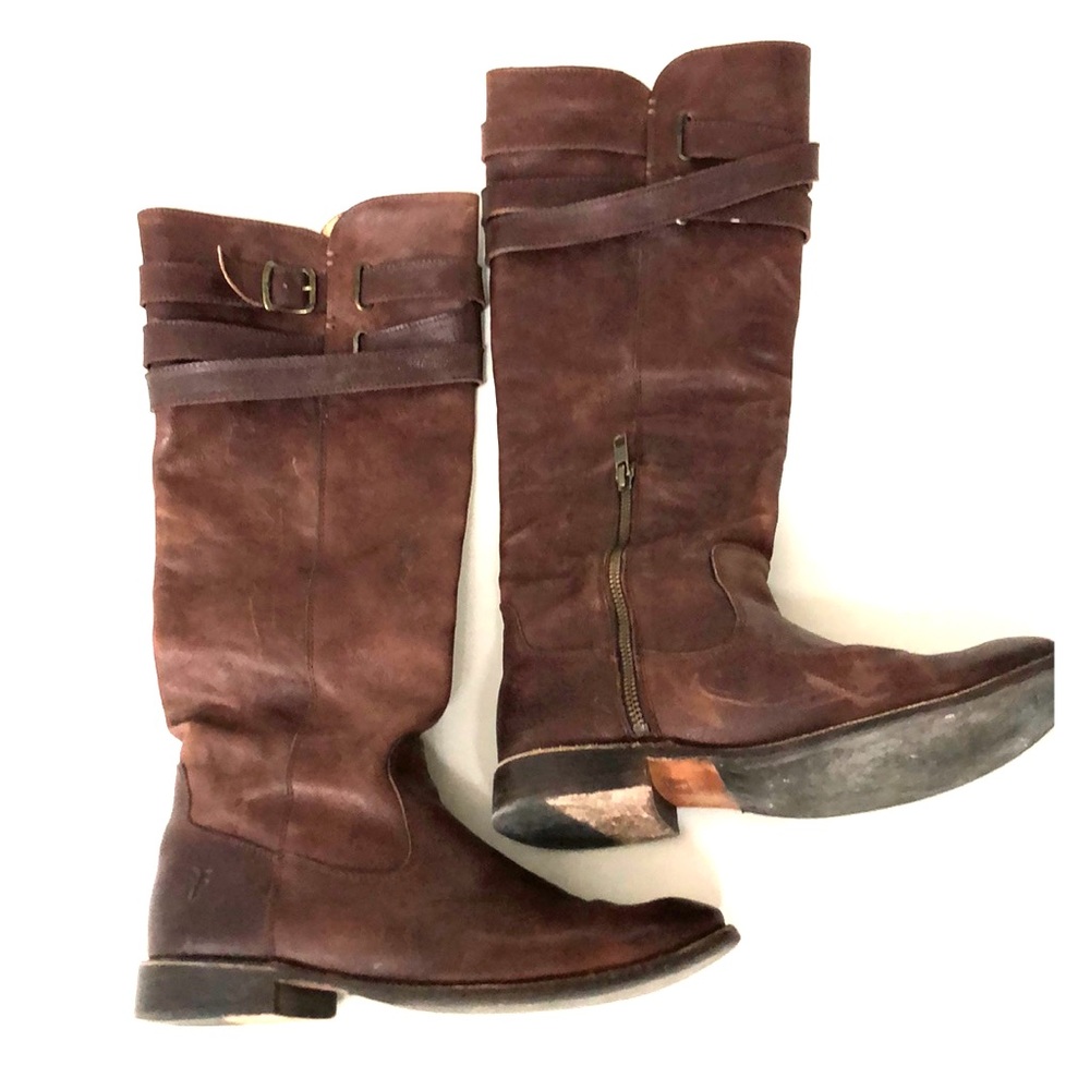 Frye Brown Leather Boots Size 8